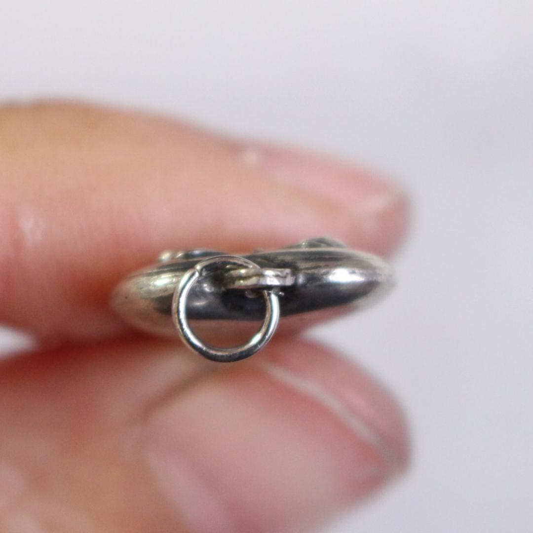 40s　スウィートハートジュエリー　ベル 　鐘 シルバー　勿忘草 リボン 鈴