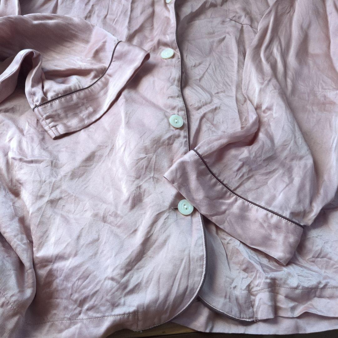 薄いピンク　シルク100% パジャマセット