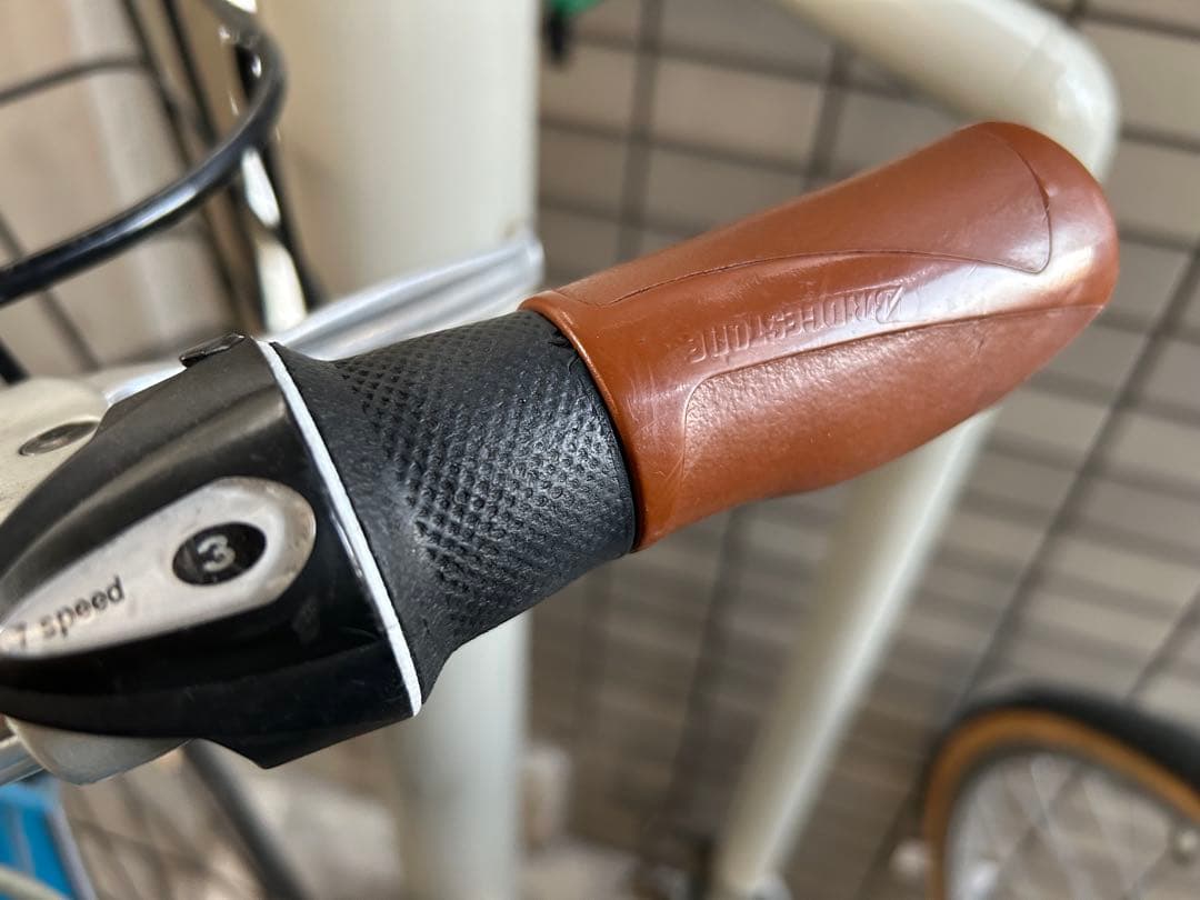 ブリヂストン　マークローザ　7s 青 クロスバイク　自転車　カゴ　受取方法注意