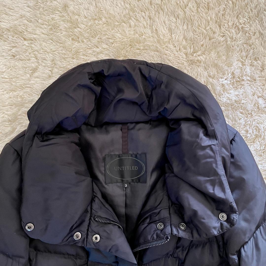 高級 UNTITLED アンタイトル ダウンコート ボリュームネック ジャケット