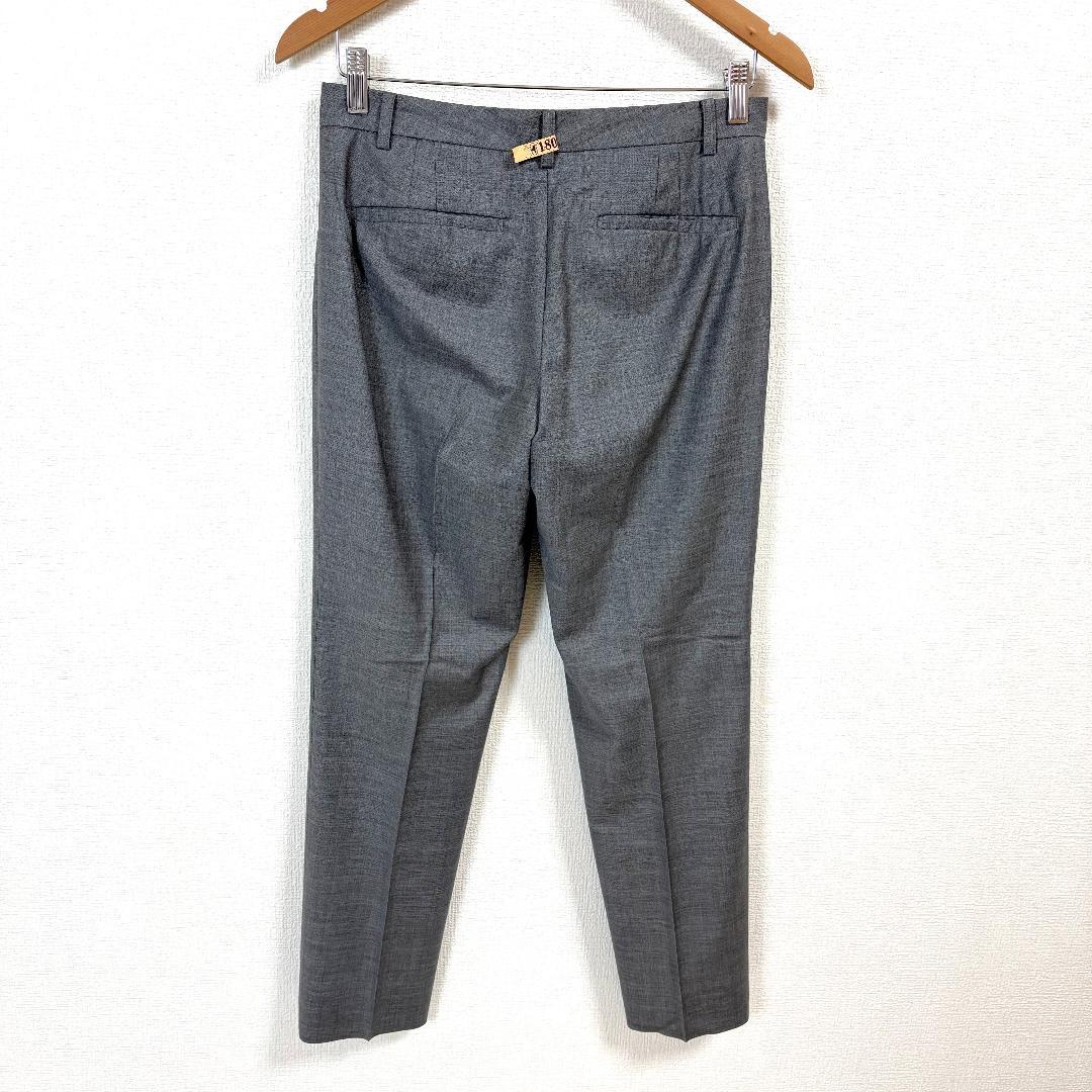 美品 theory luxe スーツ上下 ノーカラーJK36 下38 グレー