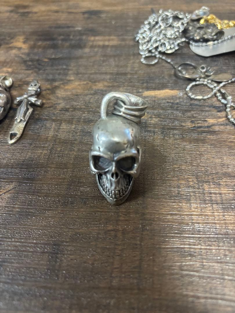 鬼*U様 スカルデザイン ネックレスとブレスレットと指輪とジッポセット