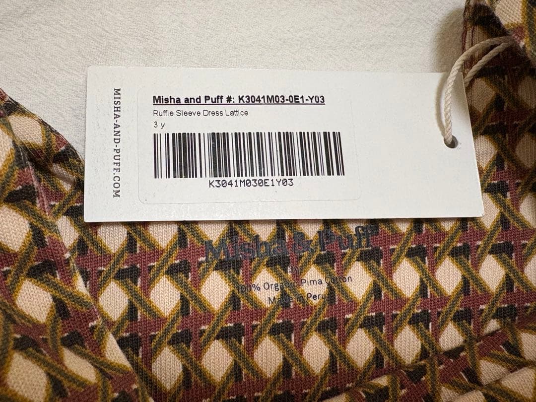 ワンピース misha&puff Ruffle Sleeve Dress Lattice
