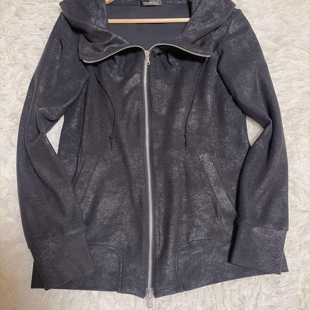 【色むら加工 ストレッチ】トルネードマート ジップアップジャケット フード付き