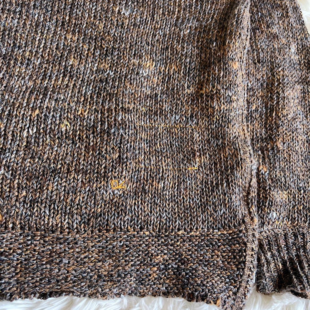 【美品】45R 3つ杢リネン908ニットソースウェット　ミックス糸　日本製