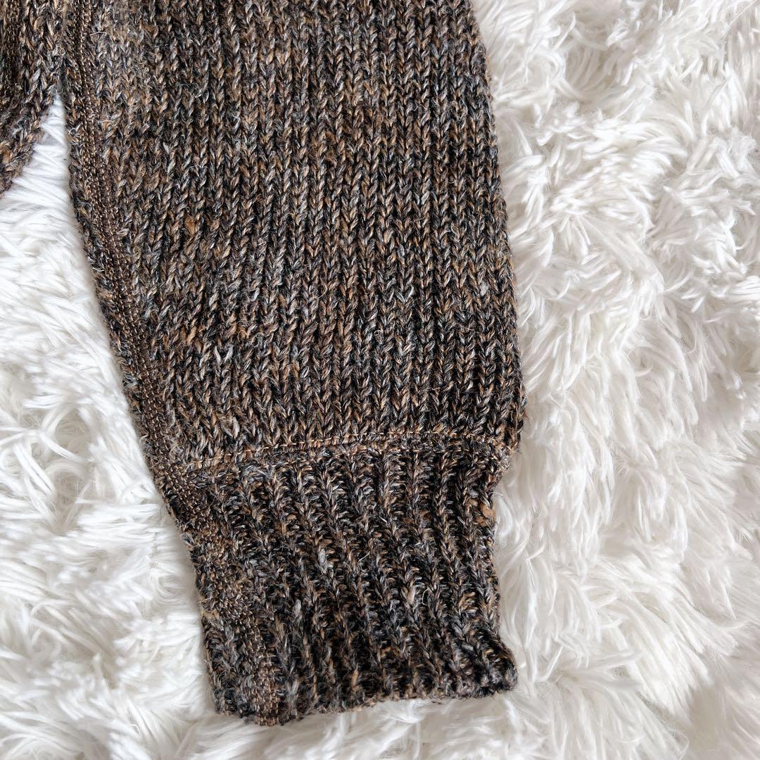 【美品】45R 3つ杢リネン908ニットソースウェット　ミックス糸　日本製