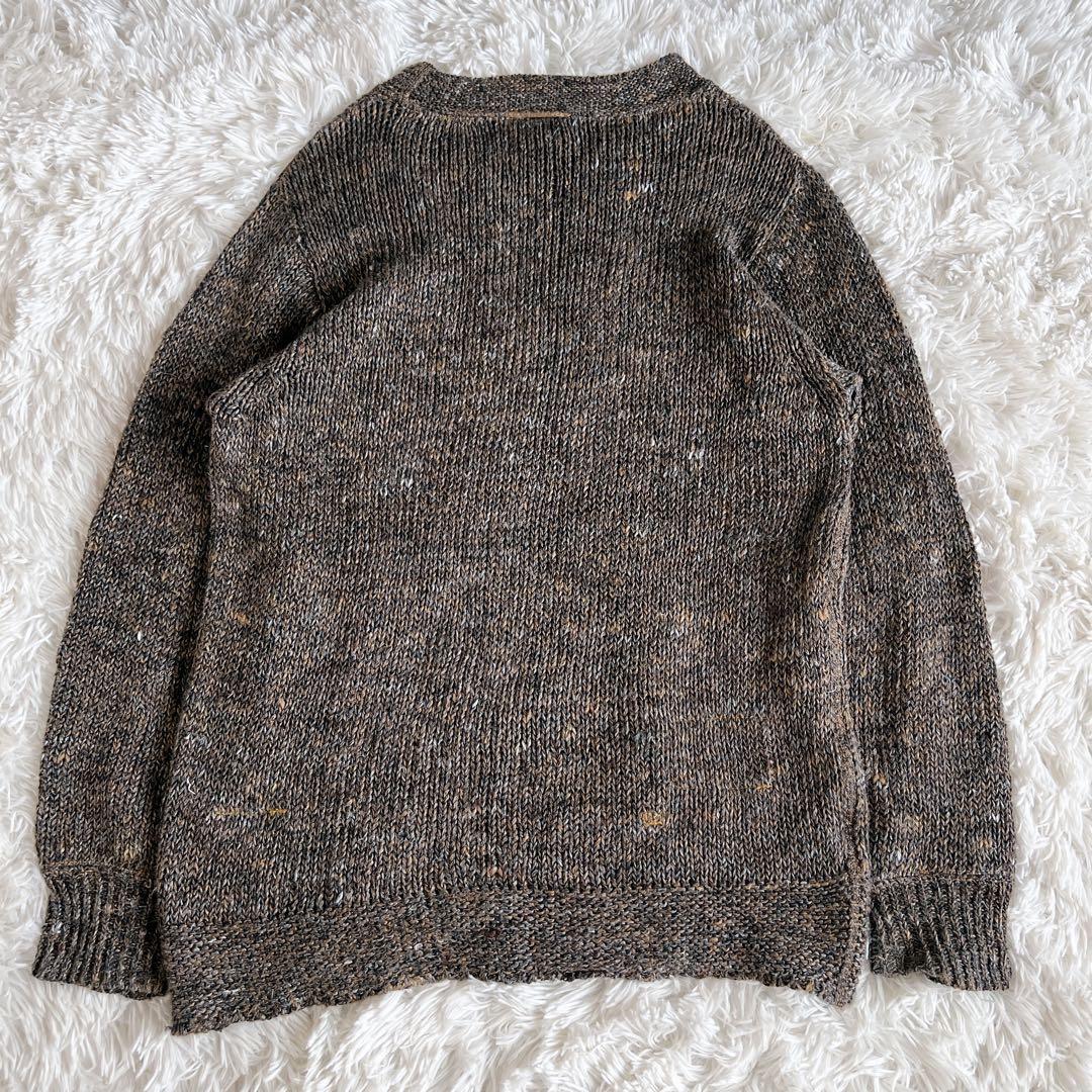 【美品】45R 3つ杢リネン908ニットソースウェット　ミックス糸　日本製