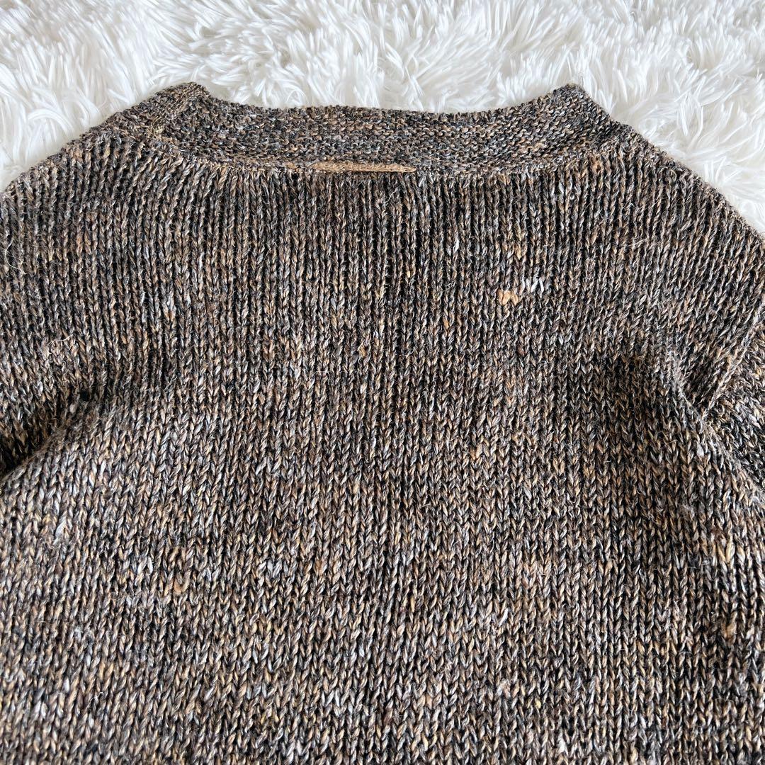 【美品】45R 3つ杢リネン908ニットソースウェット　ミックス糸　日本製