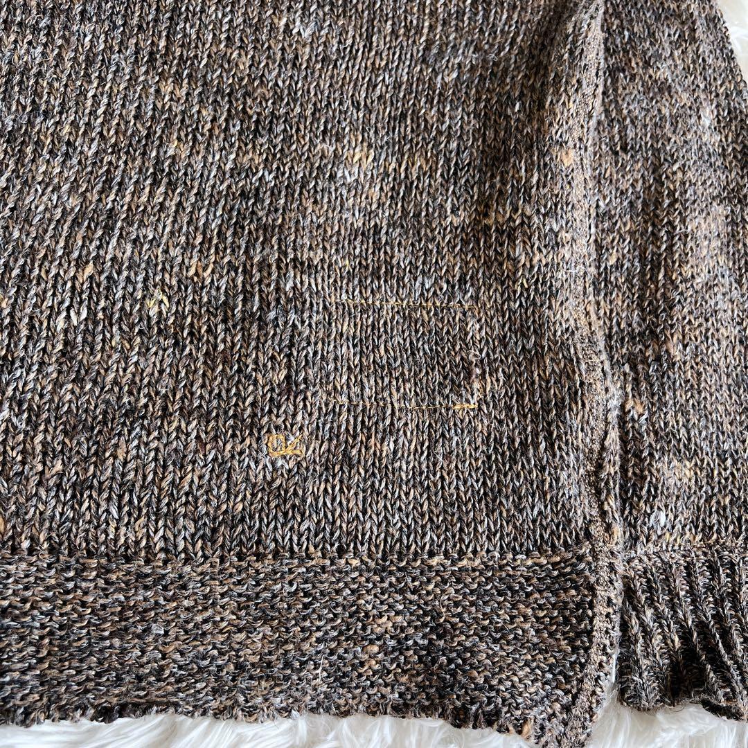 【美品】45R 3つ杢リネン908ニットソースウェット　ミックス糸　日本製