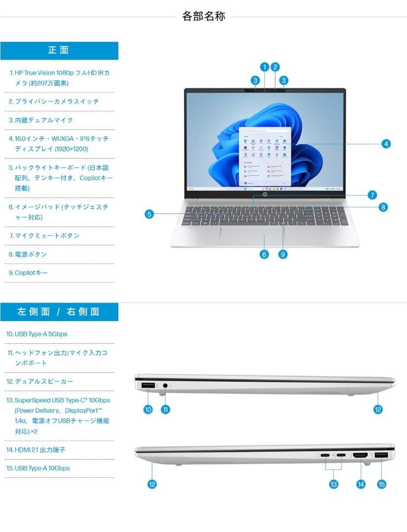 HP AI OmniBook 16　インチ／Ultra 7 255U／32GB