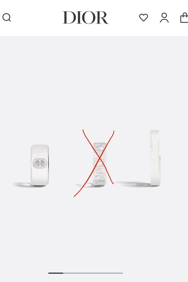 【新品未使用】Dior メンズピアス 専用箱と巾着付き