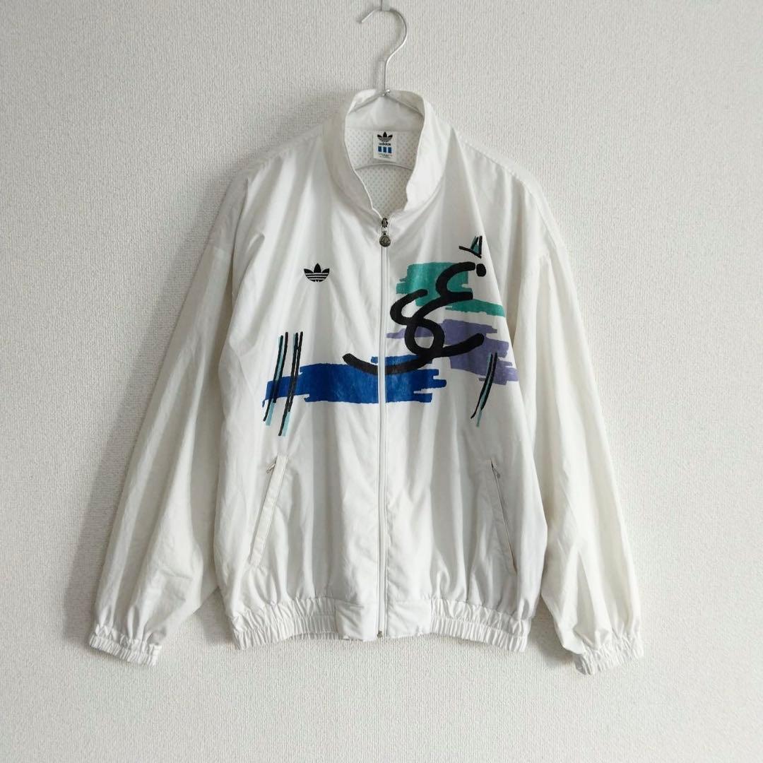 アディダス　ヴィンテージ ステファンエドバーグモデル ナイロンジャケット 80s