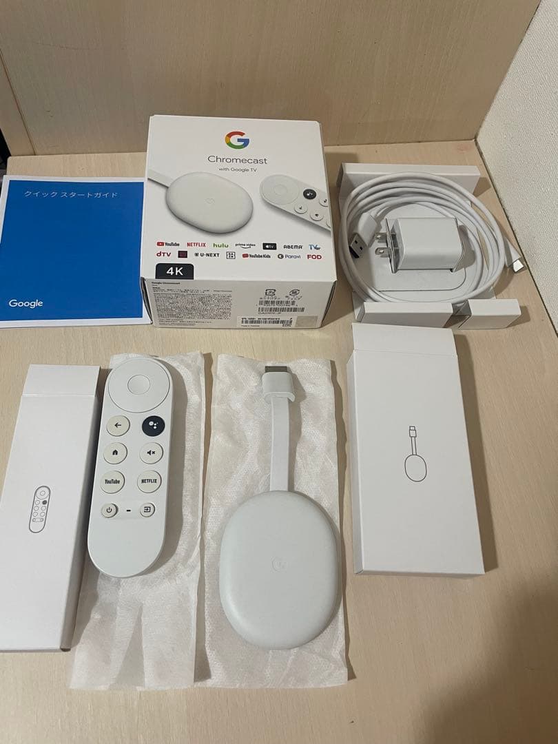 Chromecast with Google TV 4Kモデル　ホワイト