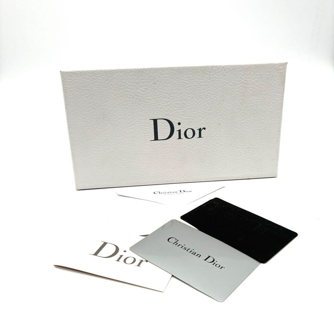 極美品 クリスチャンディオール オム 長財布 CDロゴ ラウンドジップ レザー