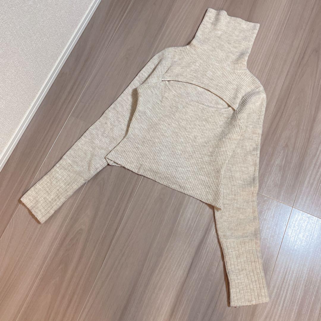 【美品】andmary Lara knit tops アンドマリー ベージュ