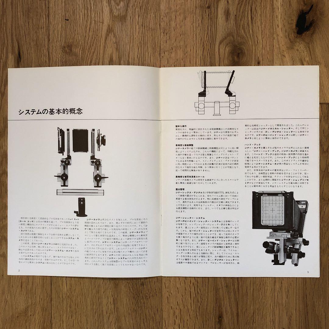 最終価格　ジナー　大型カメラ　カタログ&価格表　1982年　昭和レトロ
