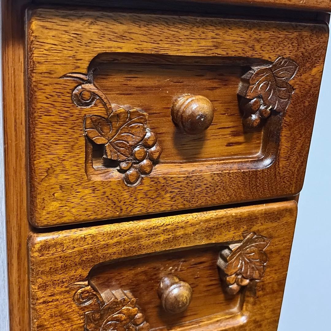 吉川 葡萄園 スリムチェスト　アンティーク 木製 小物入れ