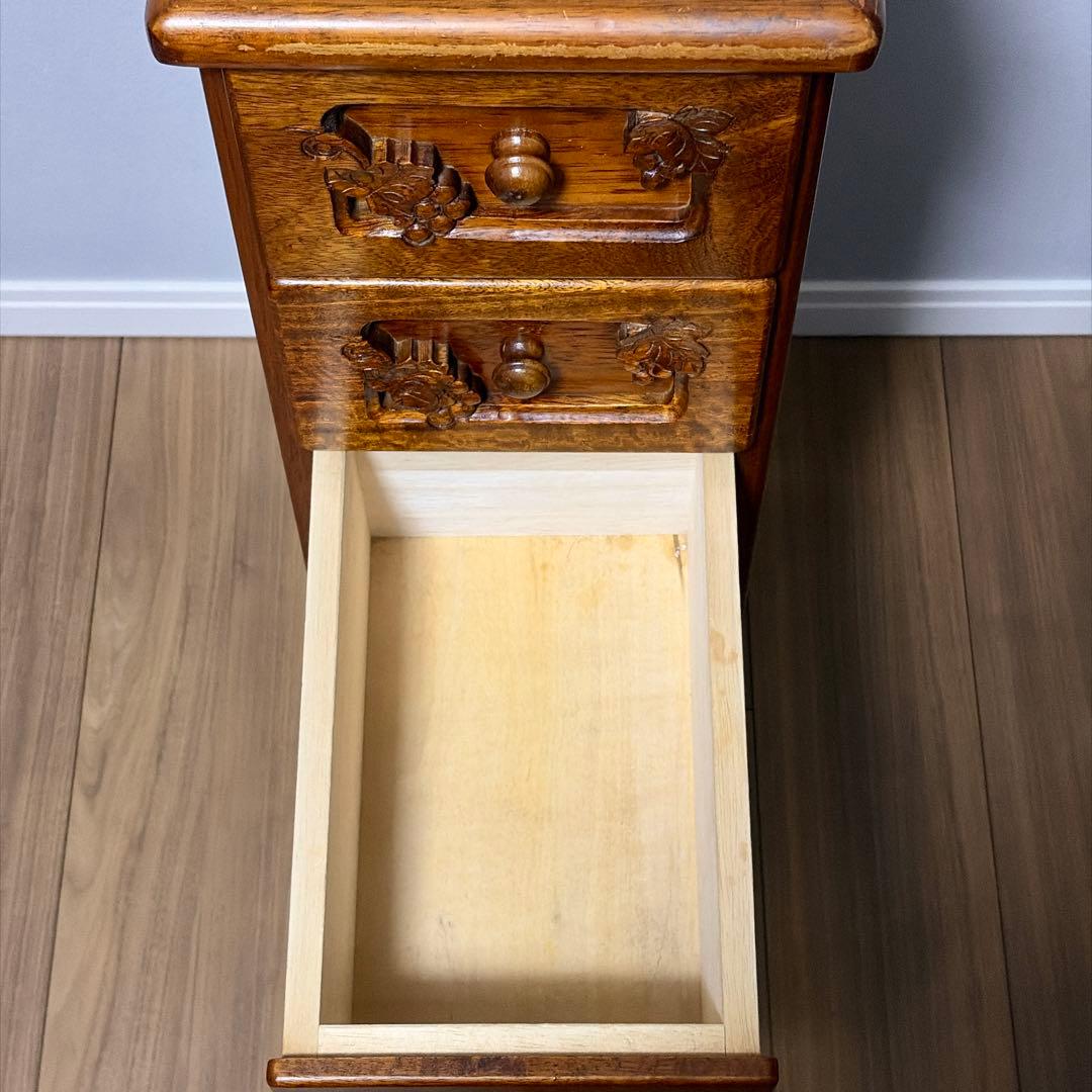 吉川 葡萄園 スリムチェスト　アンティーク 木製 小物入れ