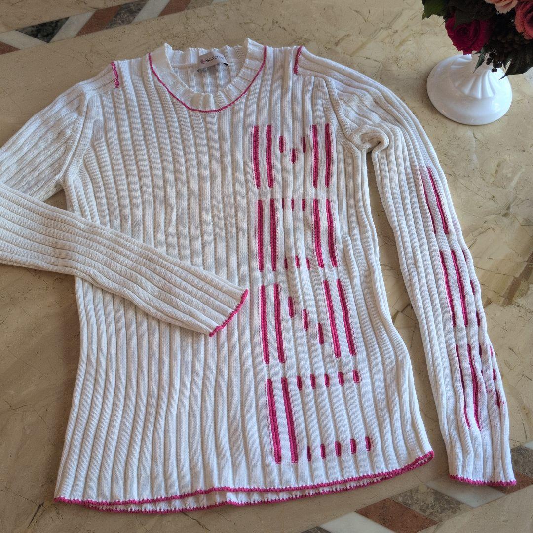 美品　モンクレール　リブ編み長袖セーター