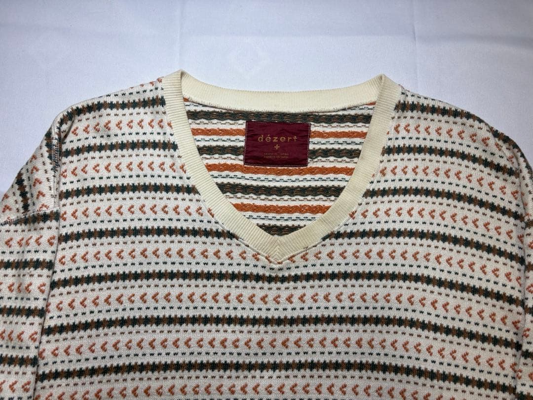dezert 田口ギャルソン総柄ニット セーター フェアアイル調 80s