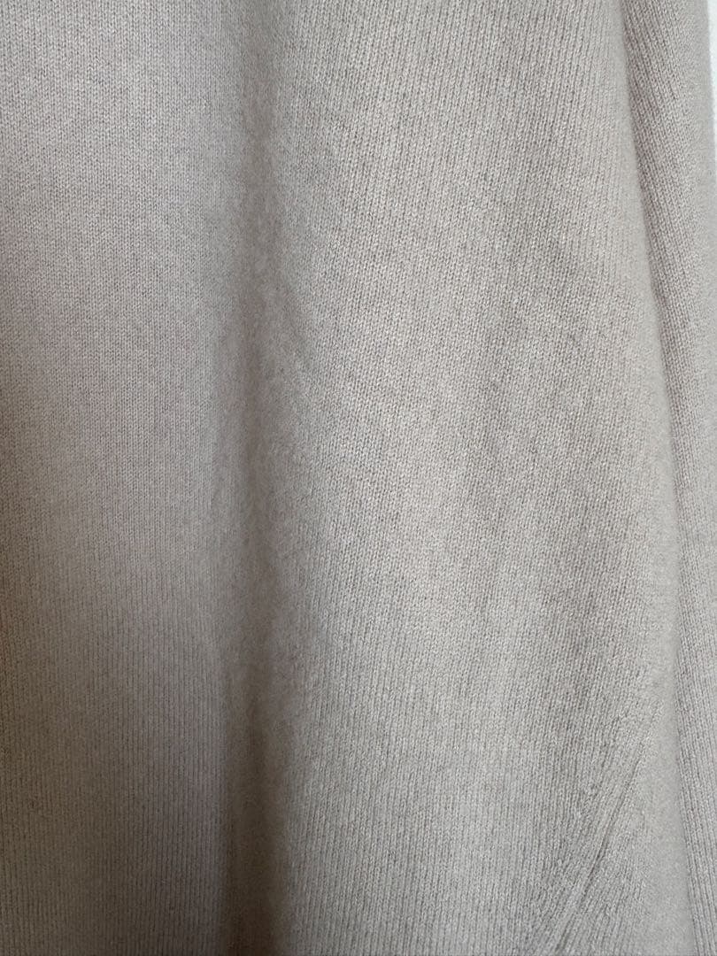 23区 大きいサイズ ピュアカシミヤ タートルネック ニット ベージュ 44