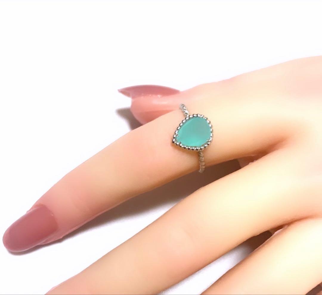 スカイブルー アクア ドロップ リング