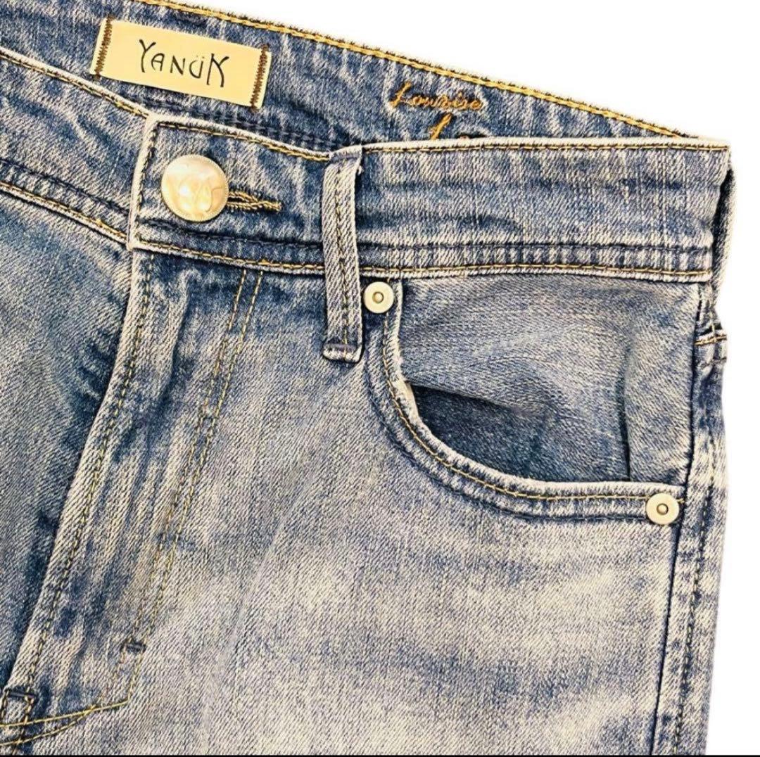 美品 YANUK ヤヌーク LEA ローライズ カットオフ サイズ23