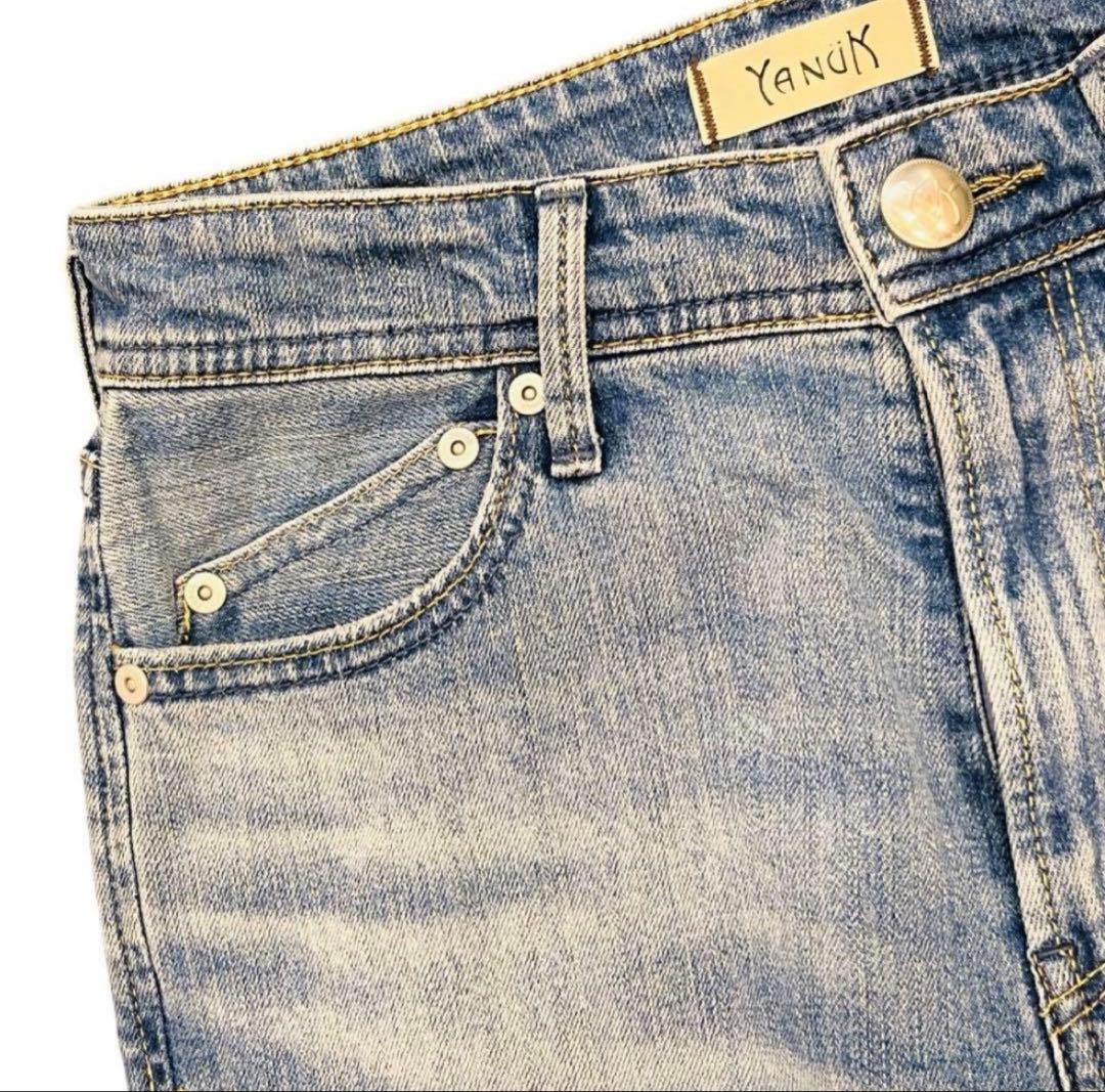 美品 YANUK ヤヌーク LEA ローライズ カットオフ サイズ23