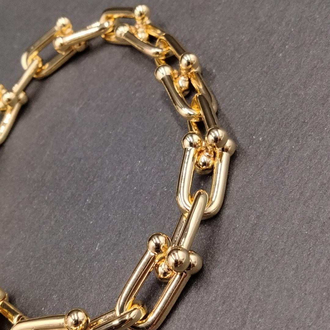 シンプル ハードウェア デザイン ブレスレット メンー シルバー 金