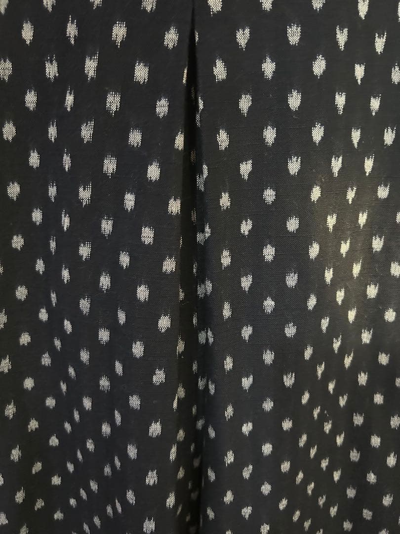 儀右衛門　ギエモン　絣　カジュアル　コート　裏地付　ジャケット　ネイビー