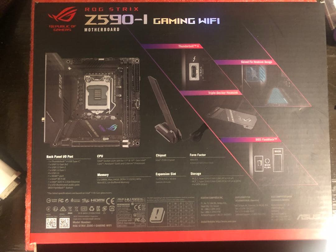 ASUS ROG STRIX Z590-I WIFI【訳あり/保証あり】