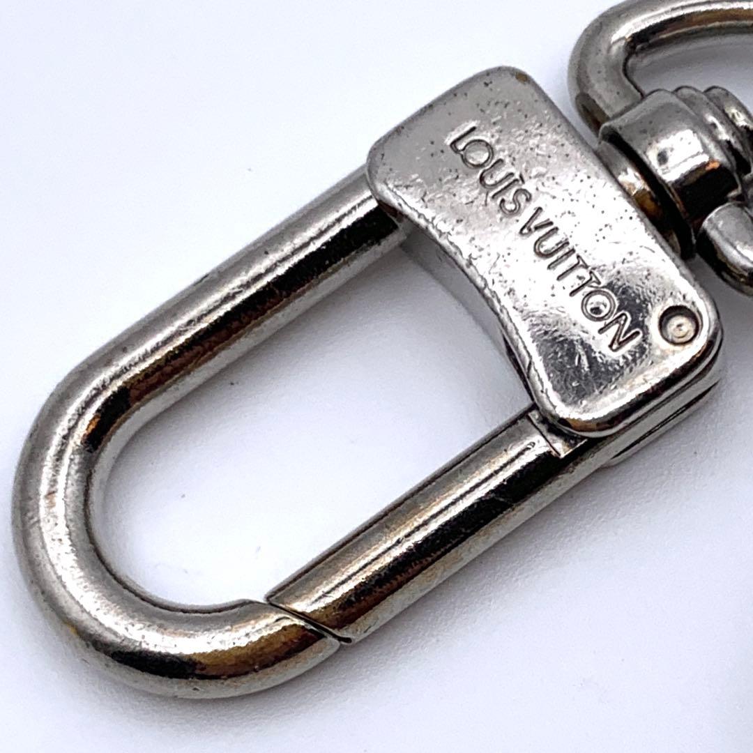 LOUIS VUITTON ポルト・クレ・イニシアル ロゴキーホルダー シルバー