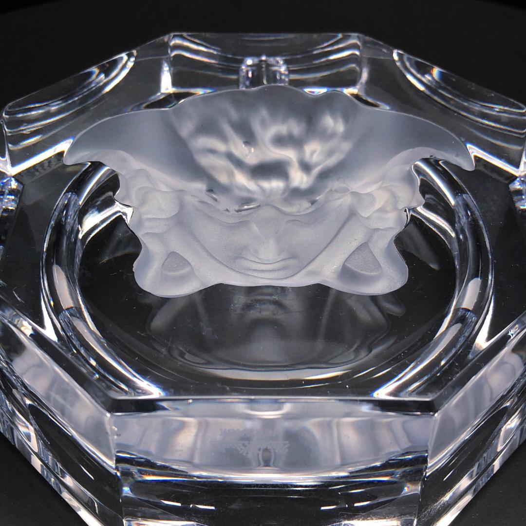 【美品・箱付】ヴェルサーチ × ローゼンタール／クリスタル アッシュトレイ 灰皿