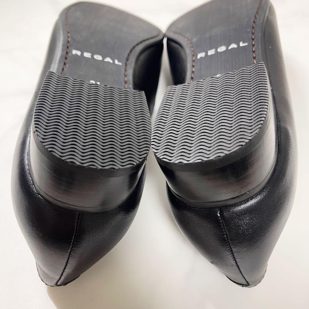 【未使用級】リーガル F25M スリッポン フラットシューズ レザー 24cm黒
