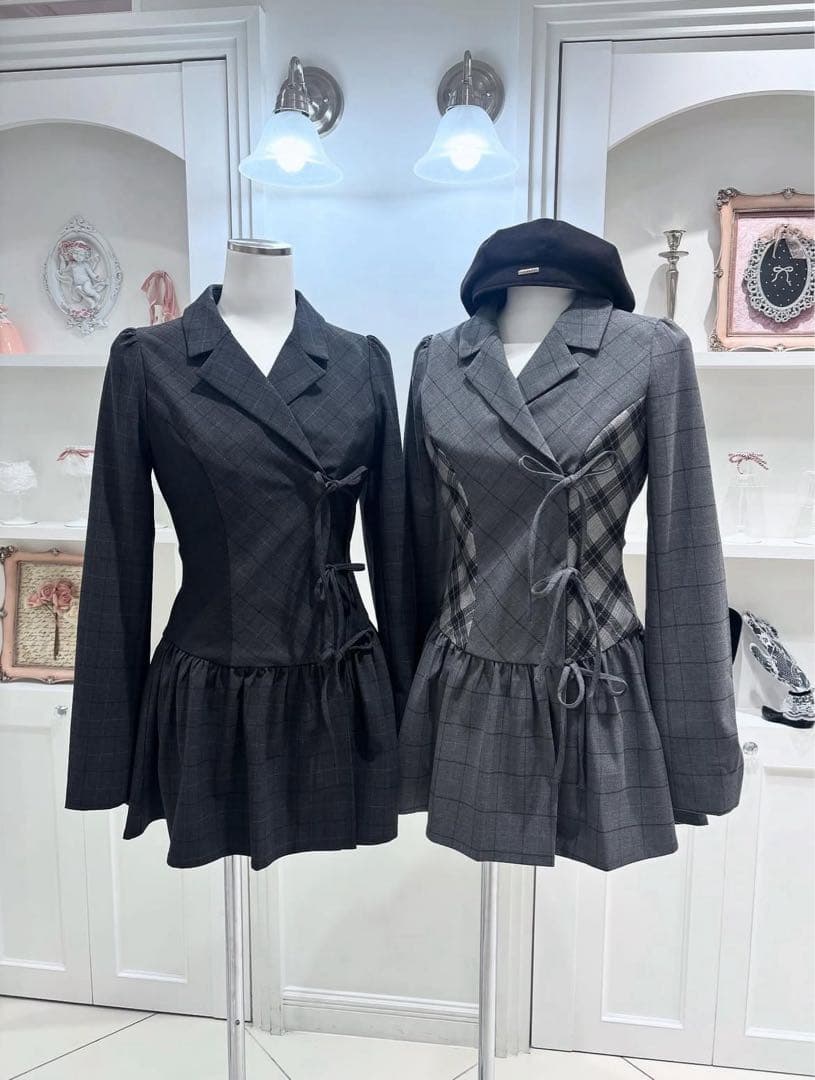 【bubbles新作】ミニワンピ 写真左色