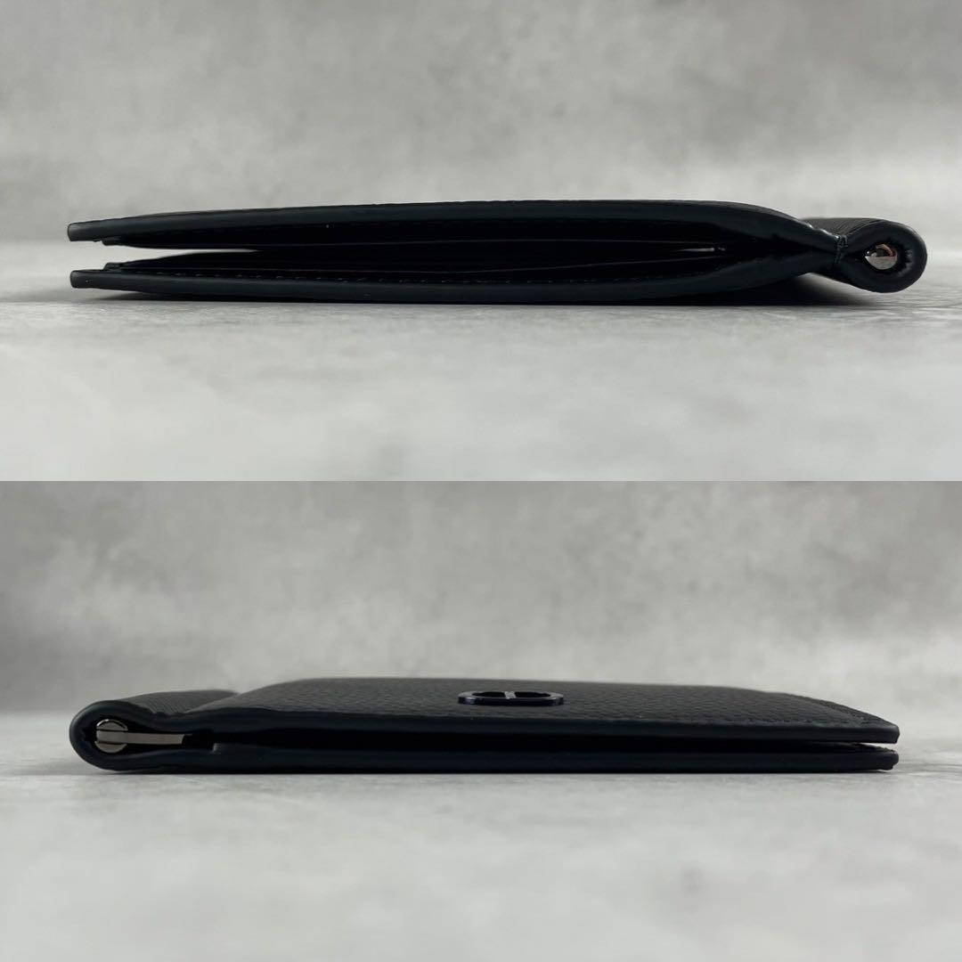 【未使用保管品】 ディオールオム マネークリップ ネイビー レザー