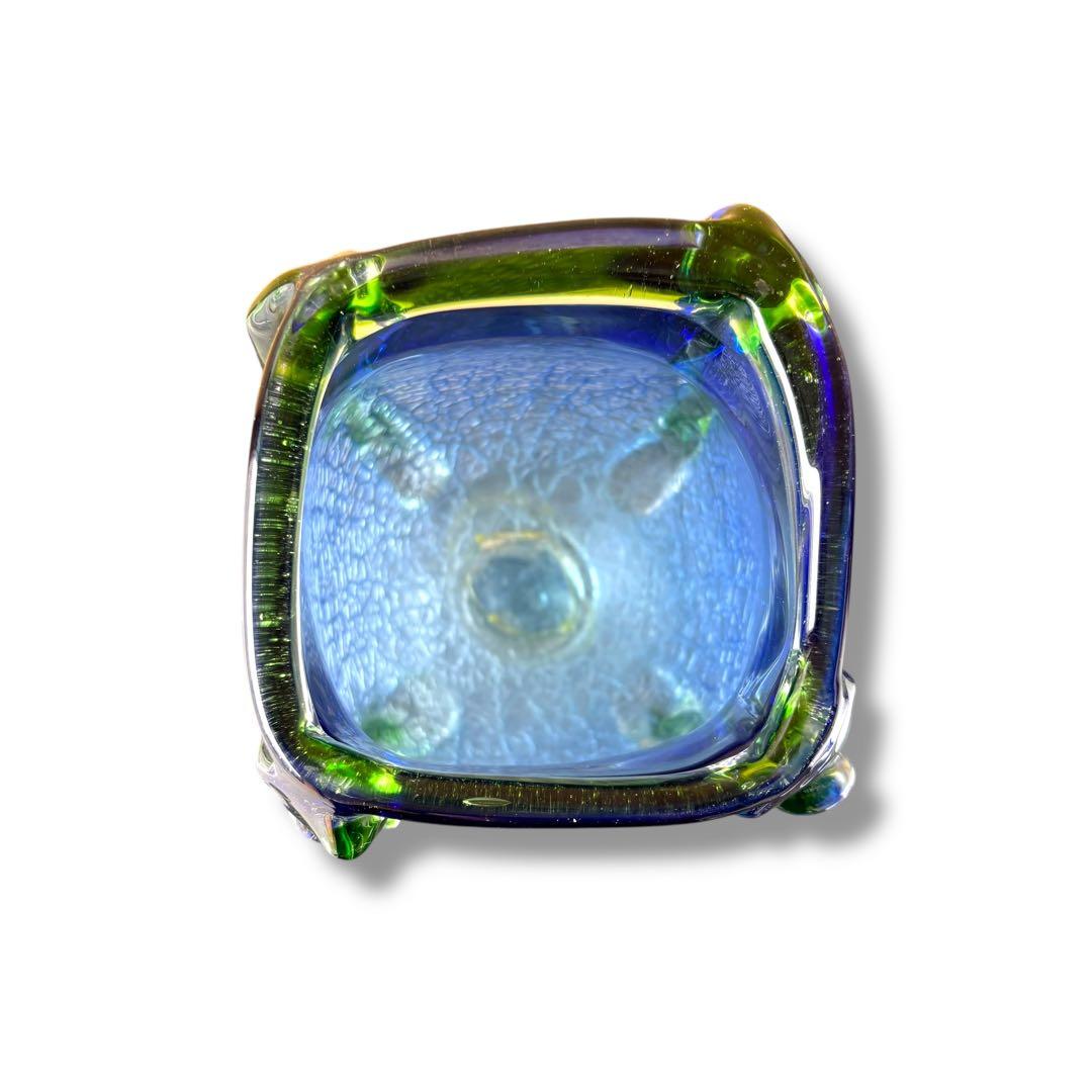 mune 桃原正男作 花瓶 琉球ガラス 現代の名工 奥原硝子製造所