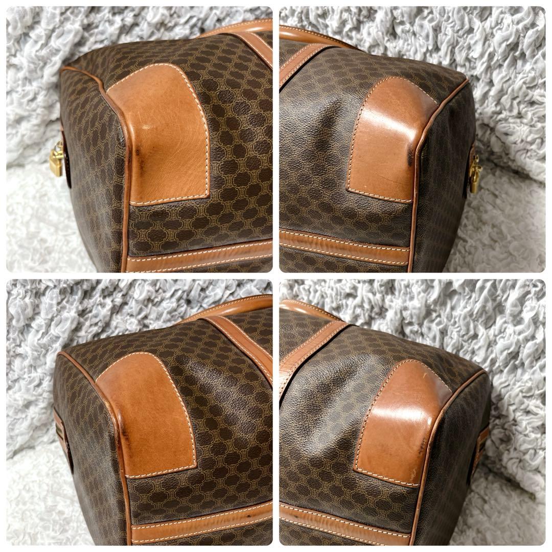 美品✨セリーヌ　ボストンバッグ 大容量　マカダム　旅行　レザー　トリオンフ