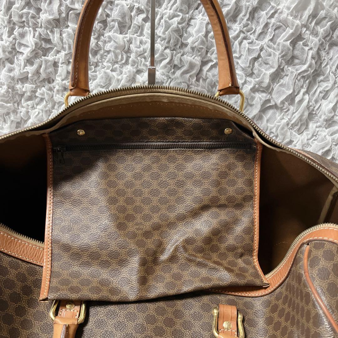 美品✨セリーヌ　ボストンバッグ 大容量　マカダム　旅行　レザー　トリオンフ