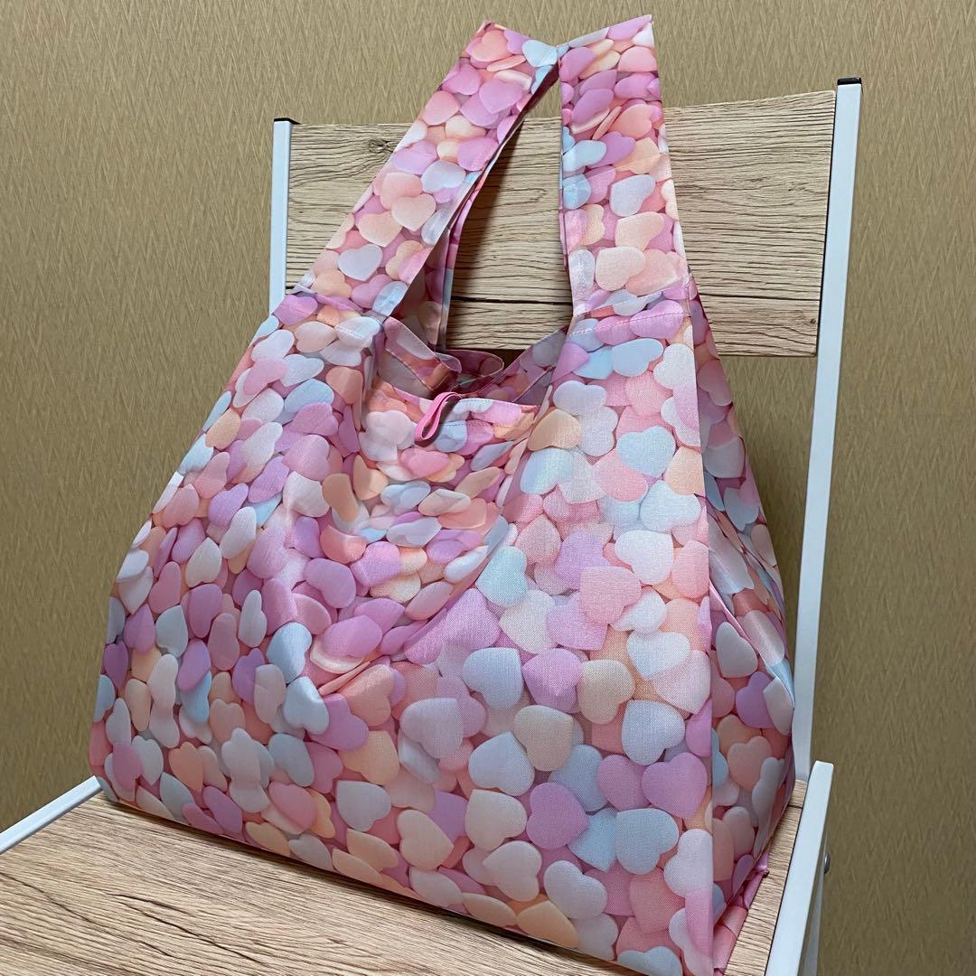 6点おまとめ　エコバッグ　ハンドメイド　コンビニ　お弁当　折り畳み　撥水　L