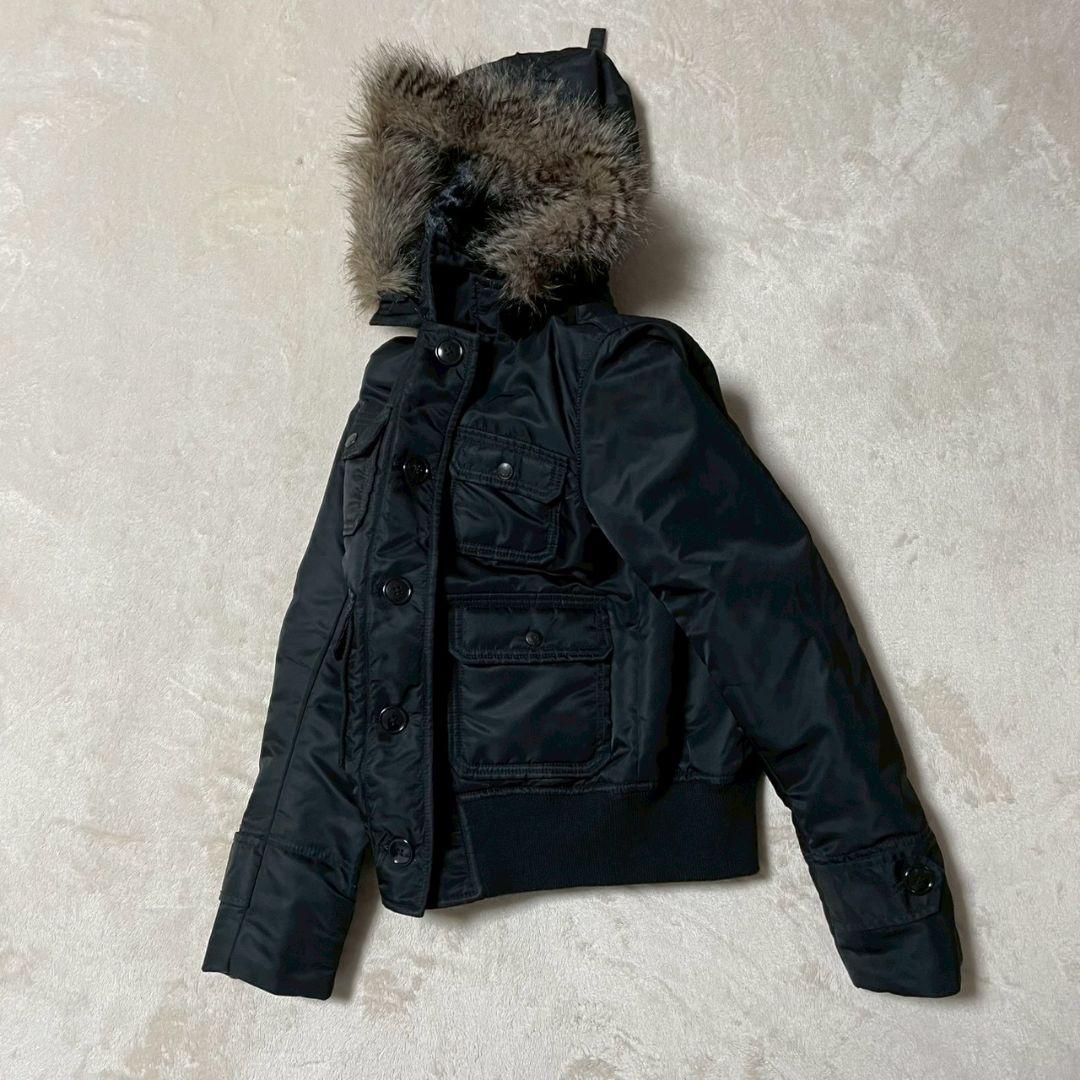 ポロジーンズカンパニー　ファージャケット　ミリタリー　中綿　ブラック　y2k