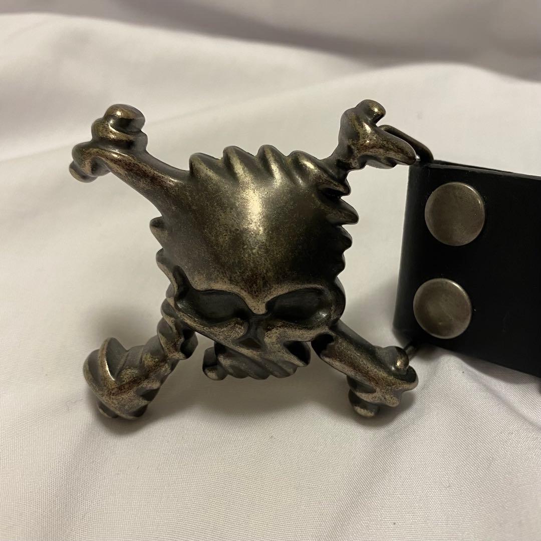 OAKLEY スカルバックル レザーベルト ブラック