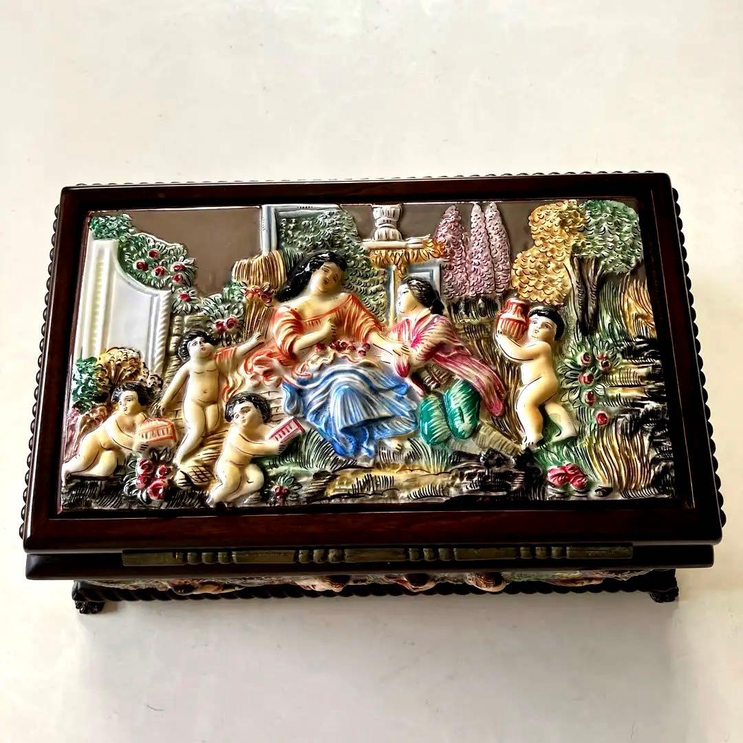 REUGE リュージュ　シリンダー型　オルゴール　72弁　陶器装飾