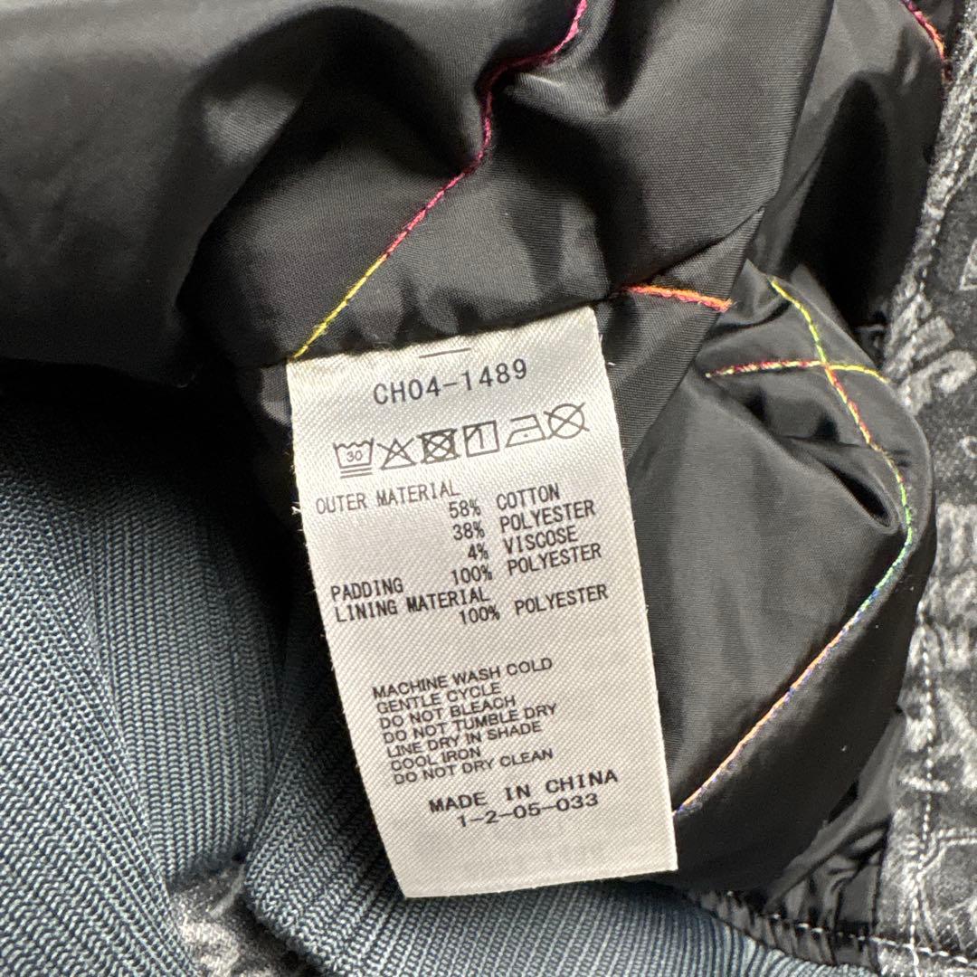 【美品】 CHUMS ウォームデニムパーカー ジャケット 刺繍　グレー　M