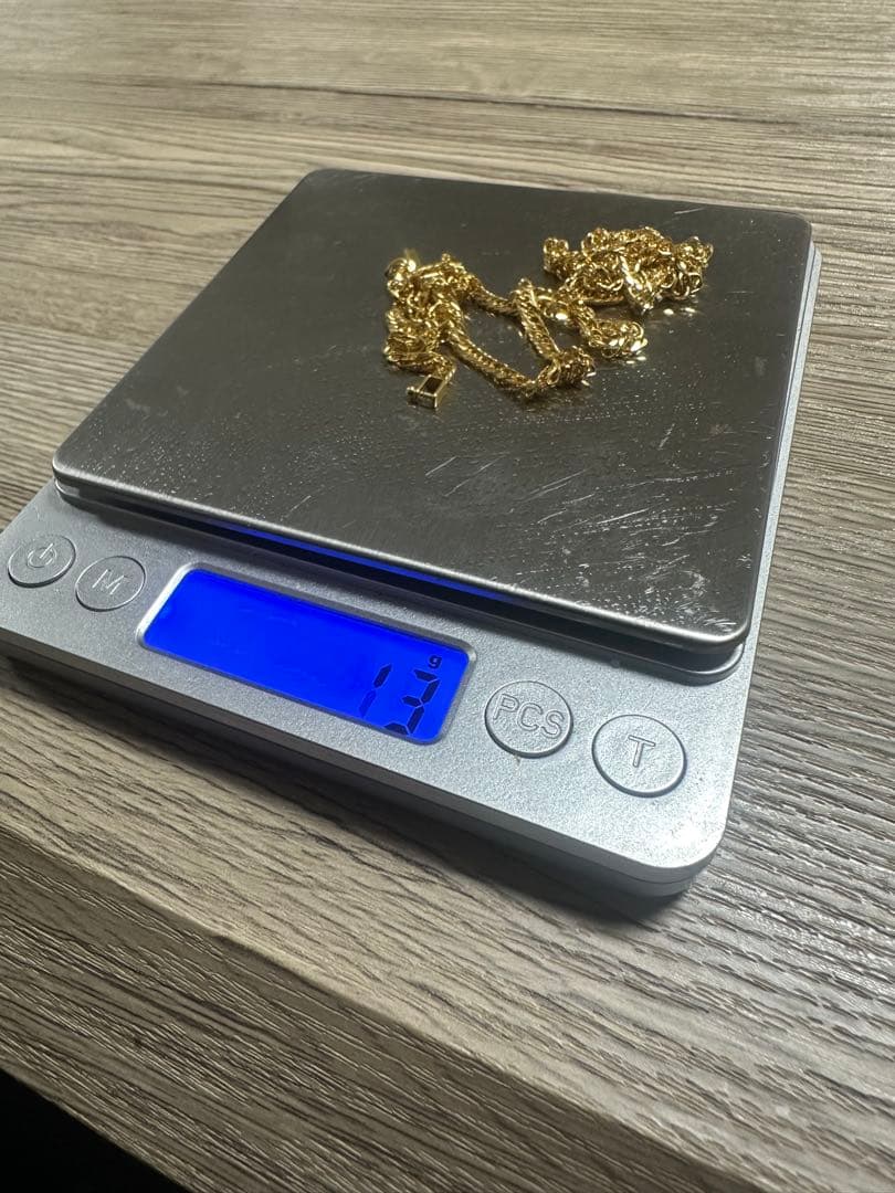 18金 ネックレス 50cm 13g 8面カットトリプル