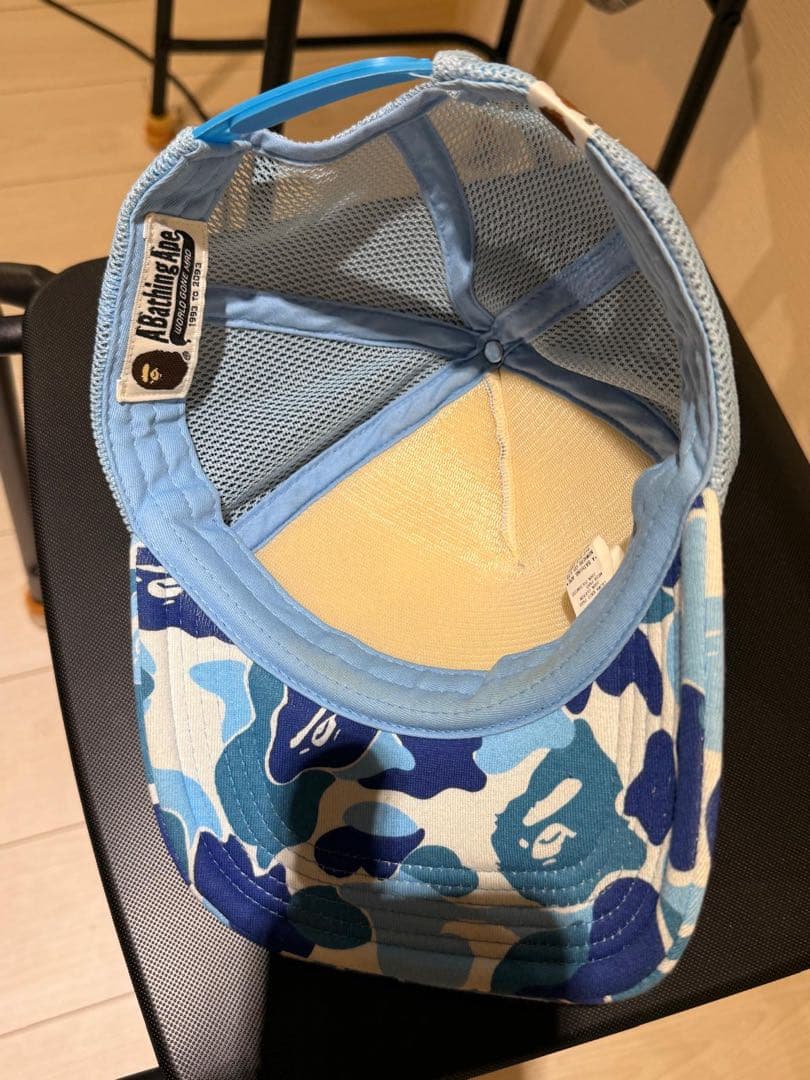 て*ら様 A Bathing Ape メッシュキャップ 青系カモフラージュ