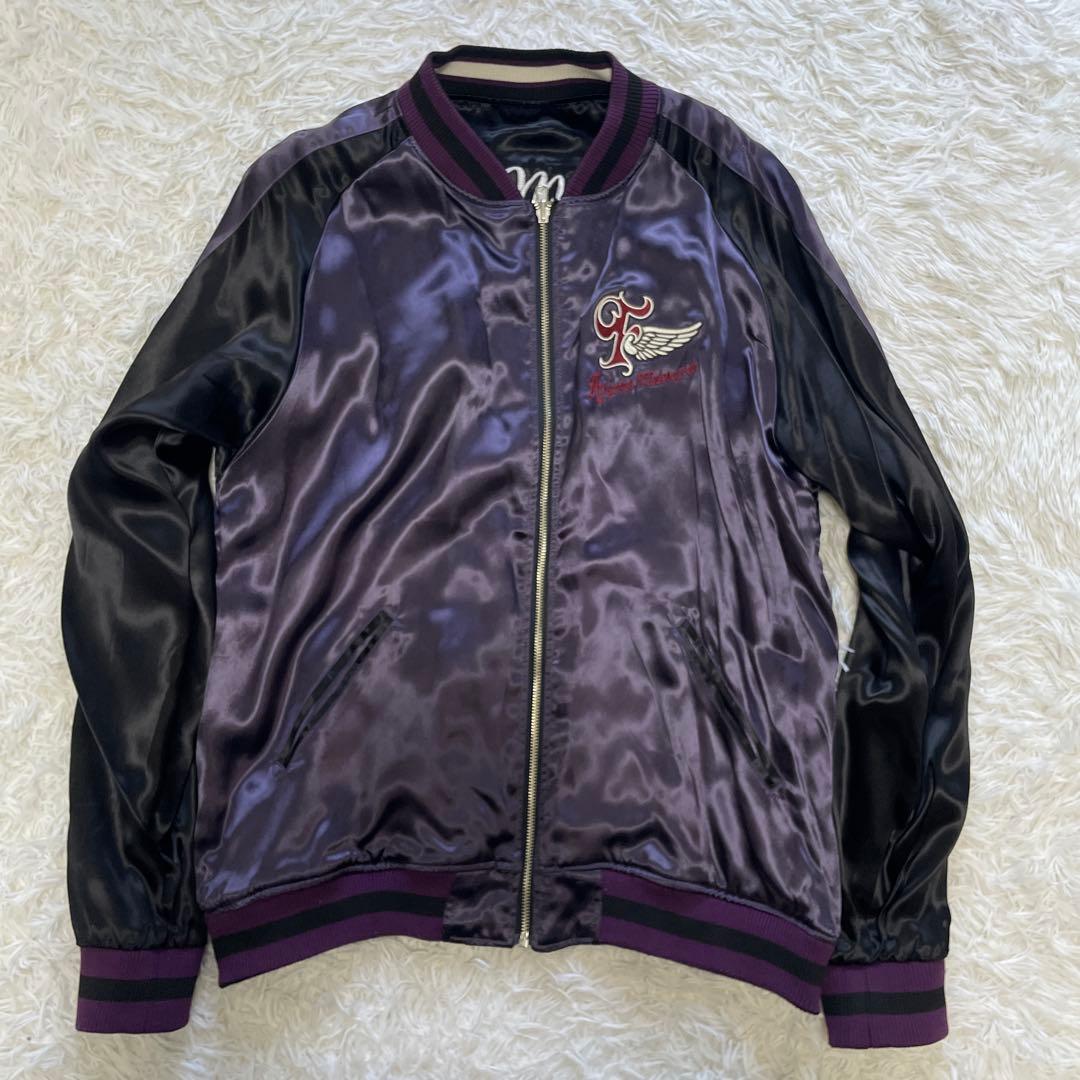 超希少✨フラグスタフ PEANUTS スカジャン 刺繍 リバーシブル 黒 XXL