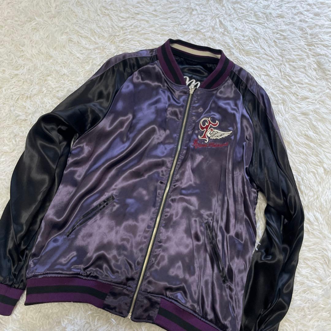 超希少✨フラグスタフ PEANUTS スカジャン 刺繍 リバーシブル 黒 XXL