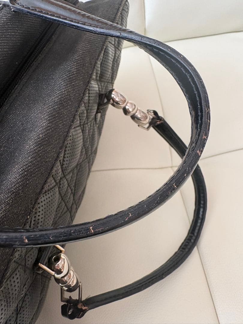 希少⁈難あり　クリスチャンディオール　ボストンバッグ　キルティング