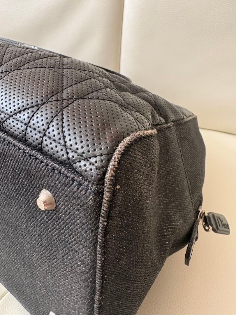 希少⁈難あり　クリスチャンディオール　ボストンバッグ　キルティング